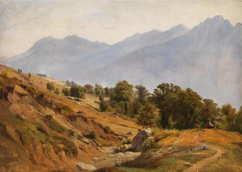 Mountain Landscape of the Area of Dorf Tirol